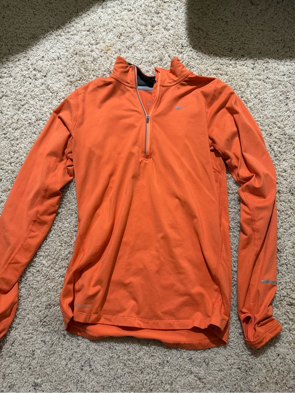 Nike Orange Quarter-Zip Training Top